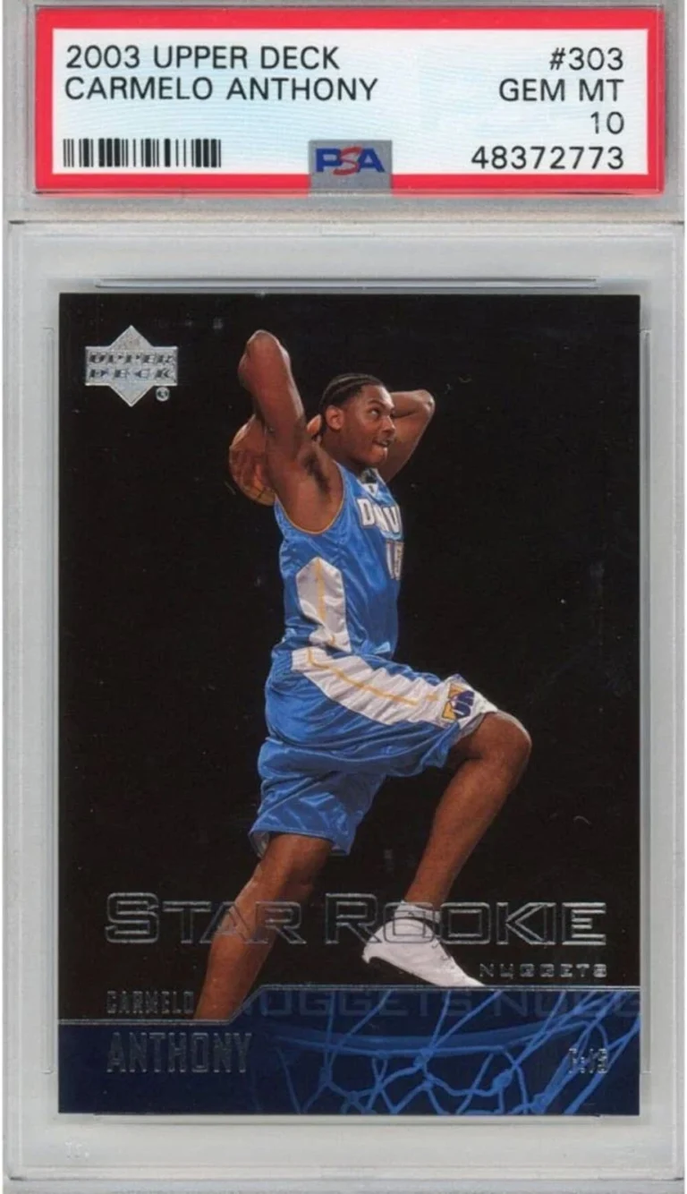 Graded 2003-04 Upper Deck UD Carmelo Anthony #303 Rookie RC Basketball Card PSA