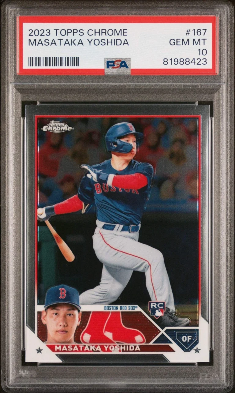 Graded 2023 Topps Chrome Masataka Yoshida #167 Rookie Baseball Card PSA 10 Gem
