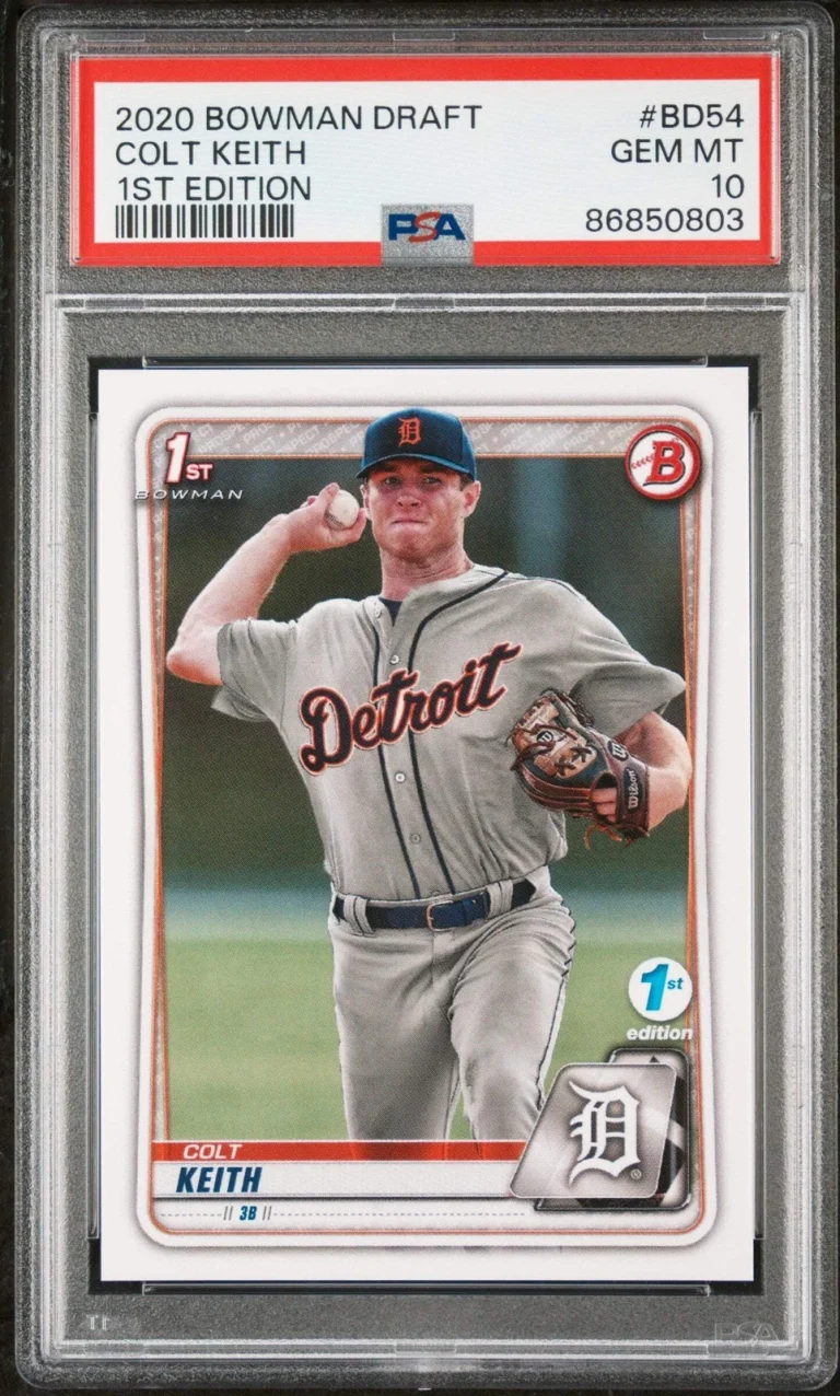 Graded 2020 Topps Bowman Draft Colt Keith #1st Edition RC Baseball Card PSA 10