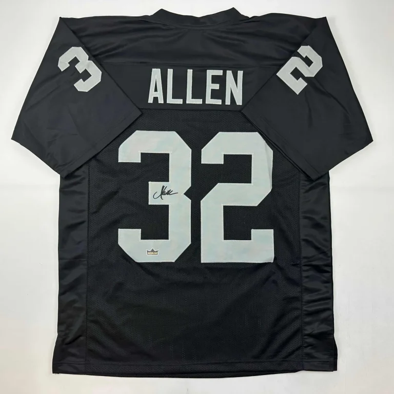 Facsimile Autographed Marcus Allen Oakland Las Vegas Black Reprint Jersey XL