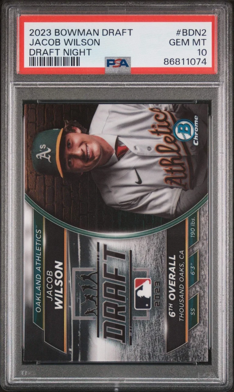 Graded 2023 Bowman Draft Jacob Wilson #BDN2 Draft Night RC Baseball Card PSA 10