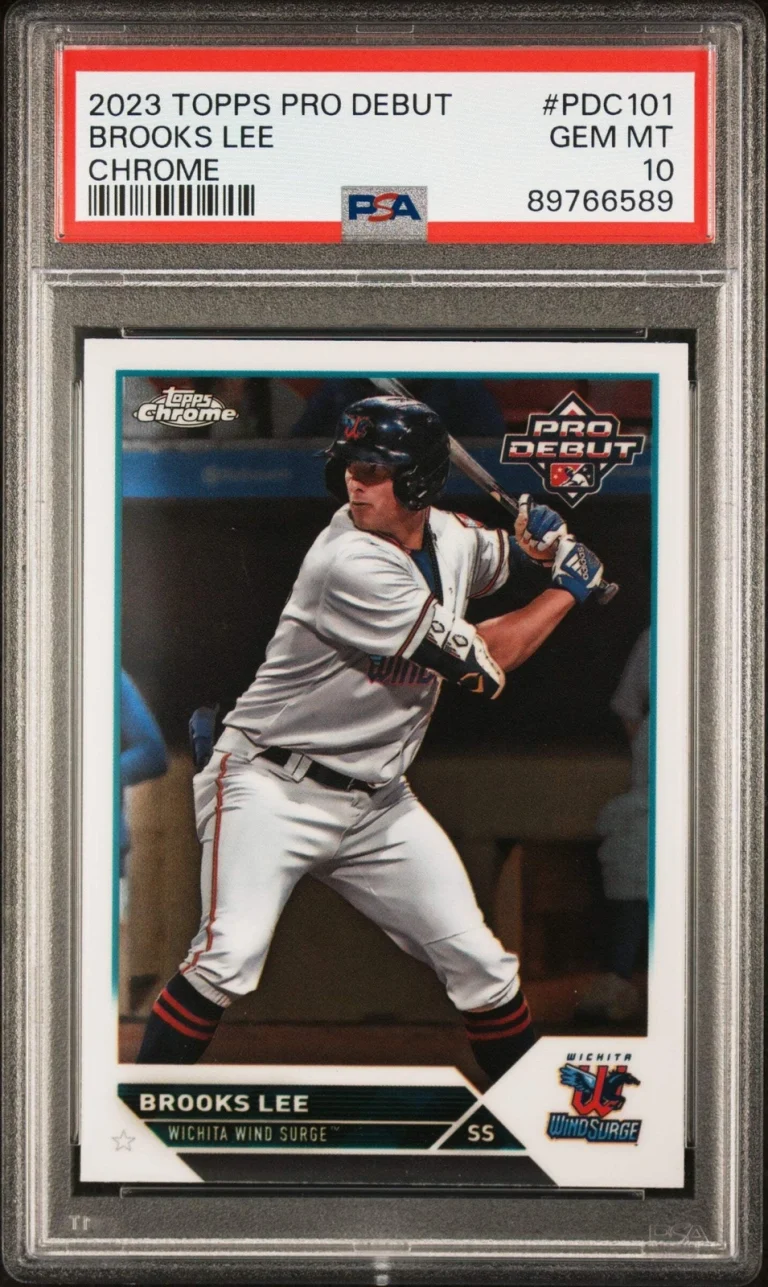 Graded 2023 Topps Pro Debut Brooks Lee #PDC101 Chrome RC Baseball Card PSA 10