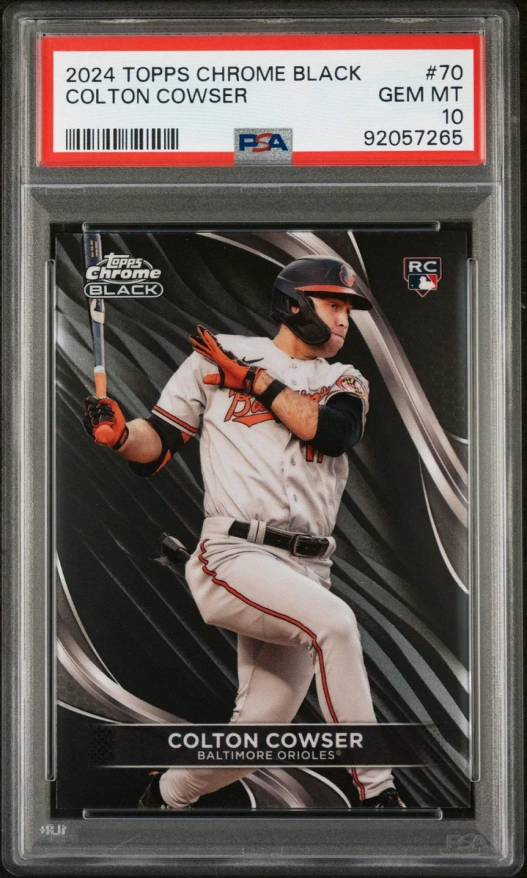 Graded 2024 Topps Chrome Black Colton Cowser #70 Rookie RC Baseball Card PSA 10