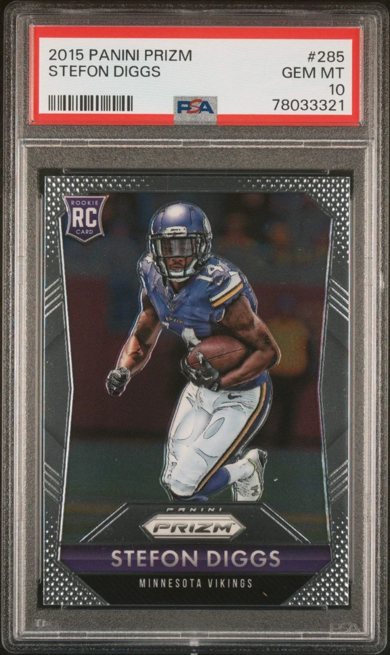 Graded 2015 Panini Prizm Stefon Diggs #285 Rookie RC Football Card PSA 10 Gem