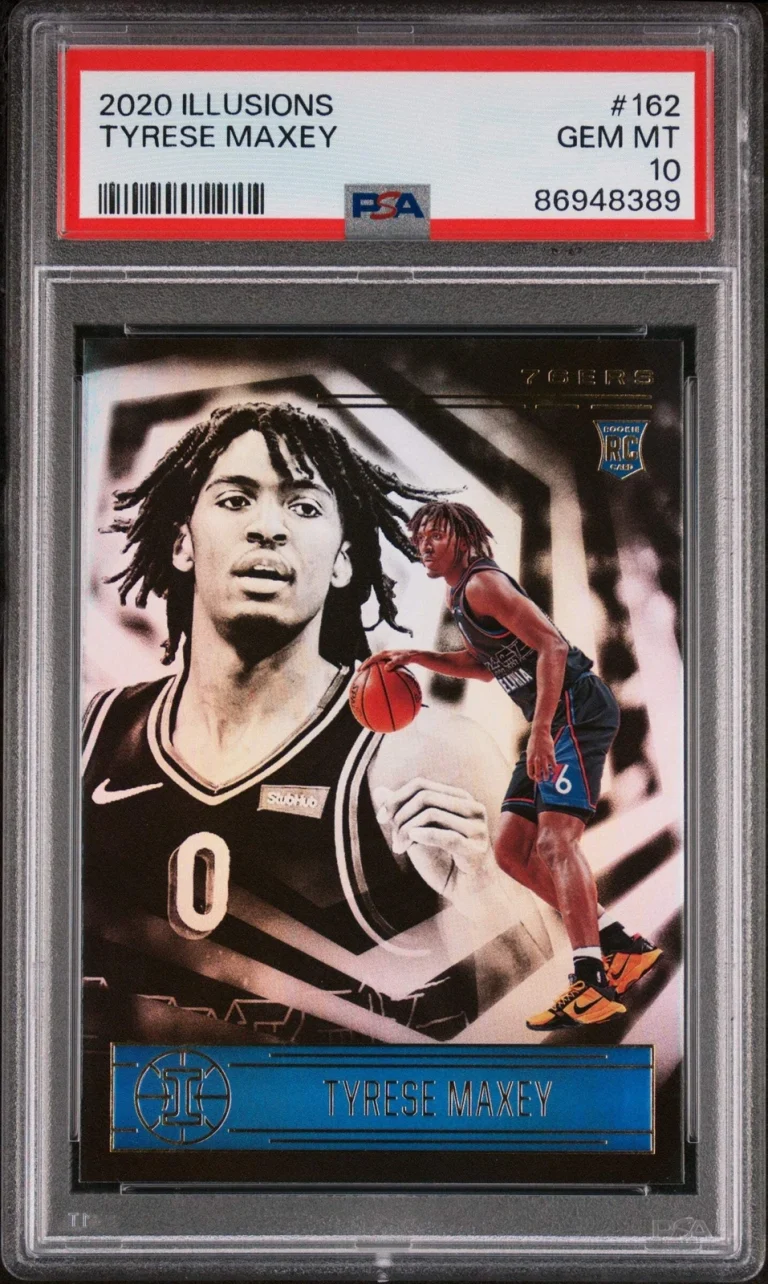Graded 2020 Panini Illusions Tyrese Maxey #162 Rookie RC Basketball Card PSA 10