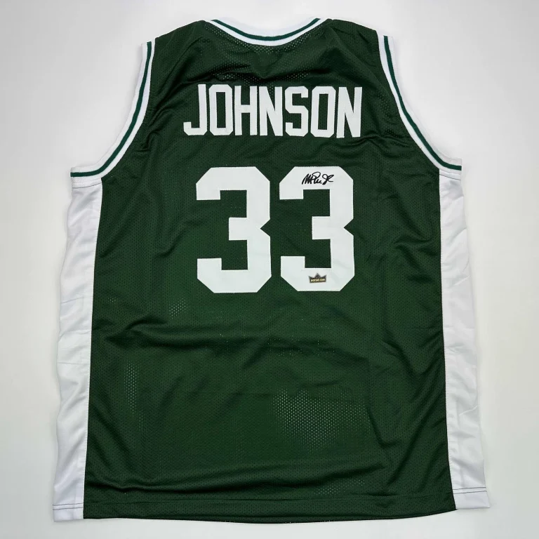 Facsimile Autographed Earvin Magic Johnson Michigan State Reprint Jersey Mens XL