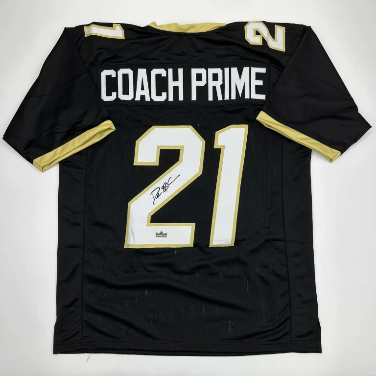 Facsimile Autographed Coach Prime Deion Sanders Colorado Reprint Jersey Men's XL