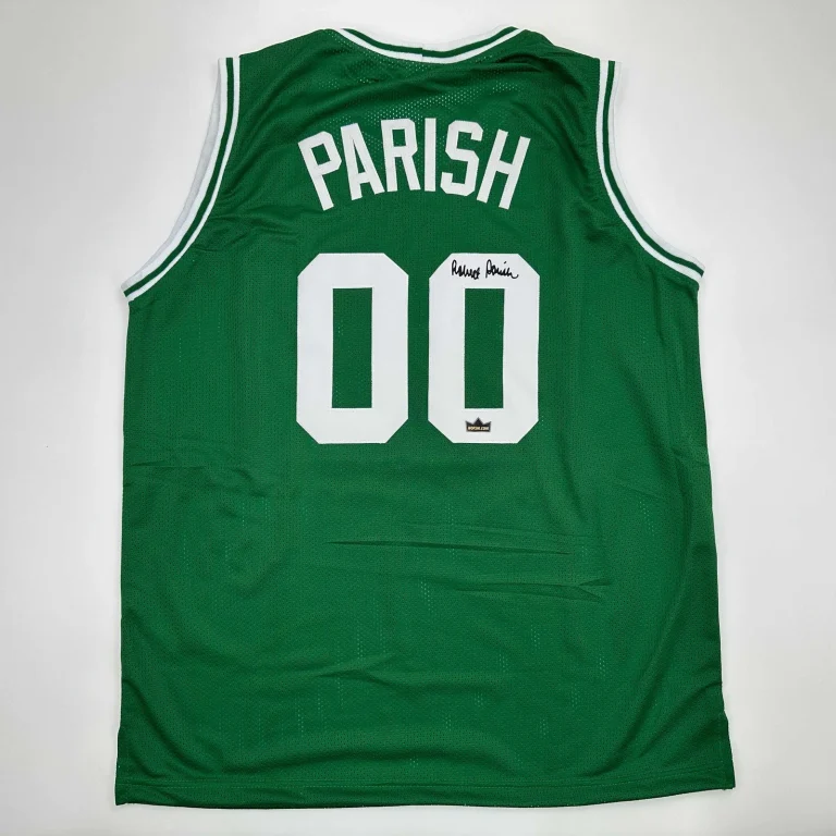 Facsimile Autographed Robert Parish Boston Green Reprint Jersey Size Men's XL