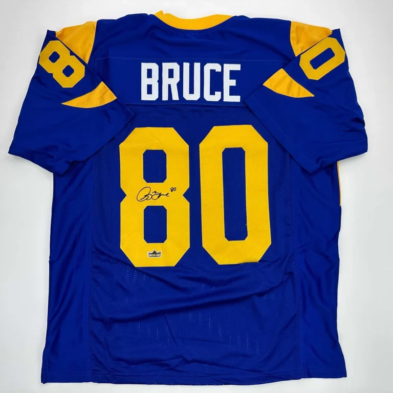 Facsimile Autographed Isaac Bruce St. Louis Royal Blue Retro Reprint Jersey XL