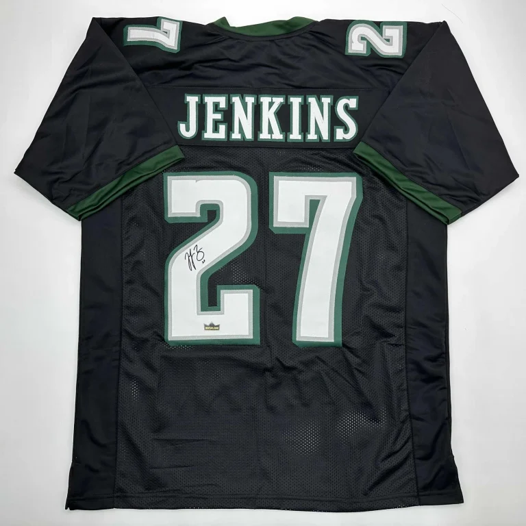 Facsimile Autographed Malcolm Jenkins Philadelphia Black Reprint Jersey Men's XL