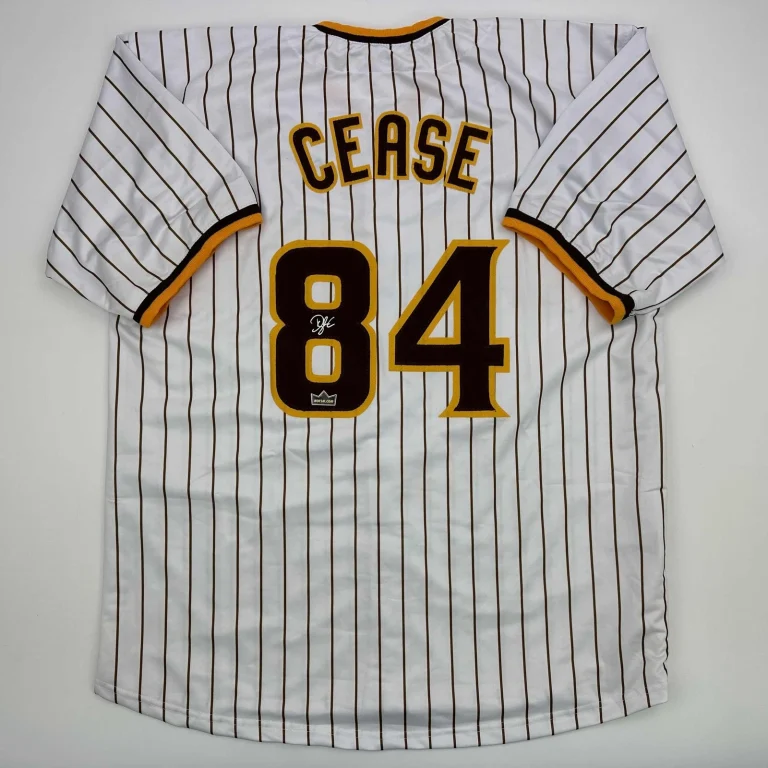 Facsimile Autographed Dylan Cease San Diego Pinstripe Reprint Jersey Men's XL