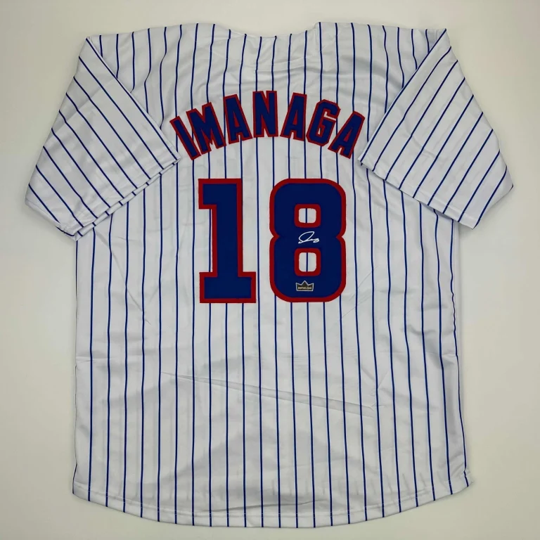 Facsimile Autographed Shota Imanaga Chicago Pinstripe Reprint Jersey Men's XL