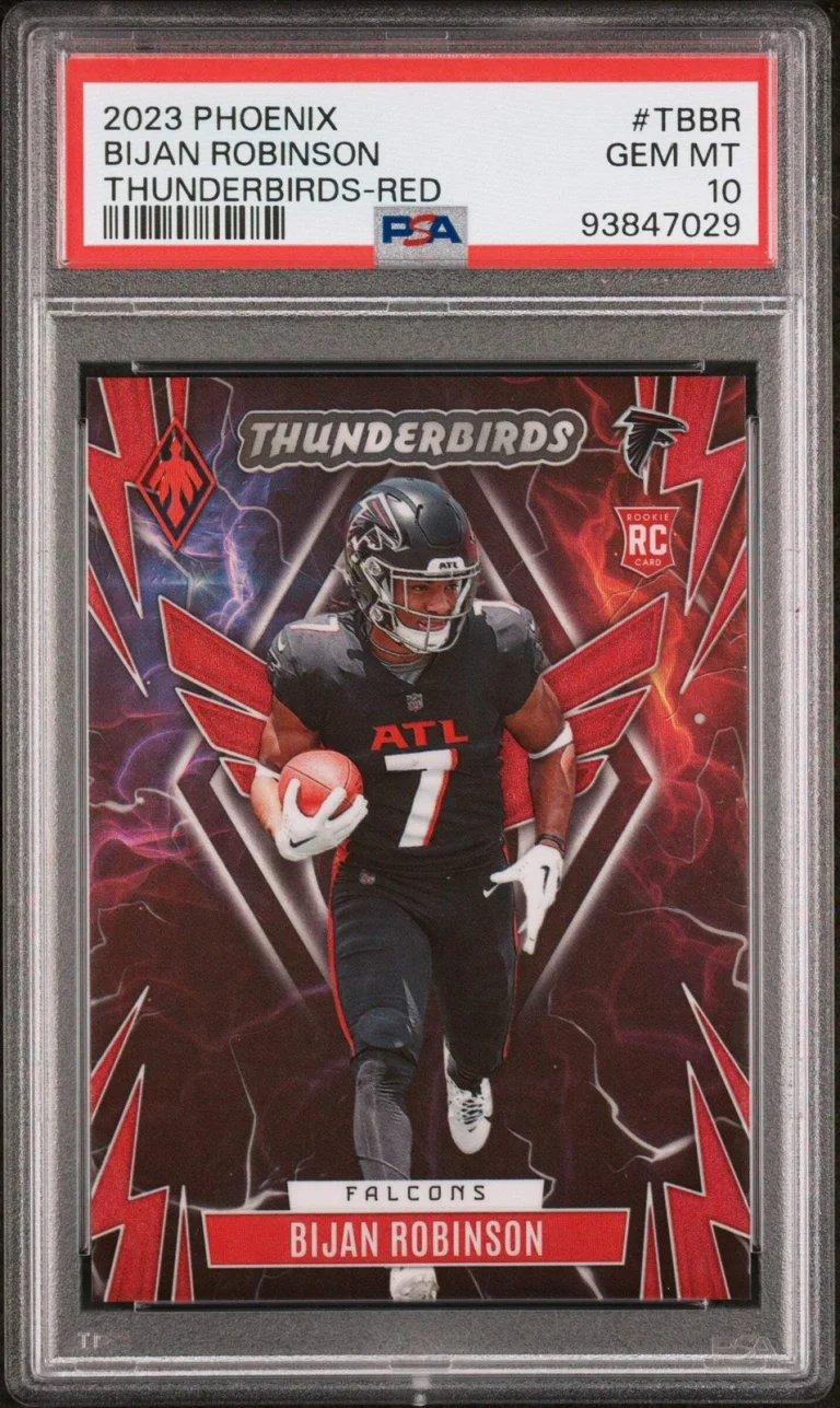 Graded 2023 Phoenix Bijan Robinson #TBBR1 Red /199 Rookie Football Card PSA 10