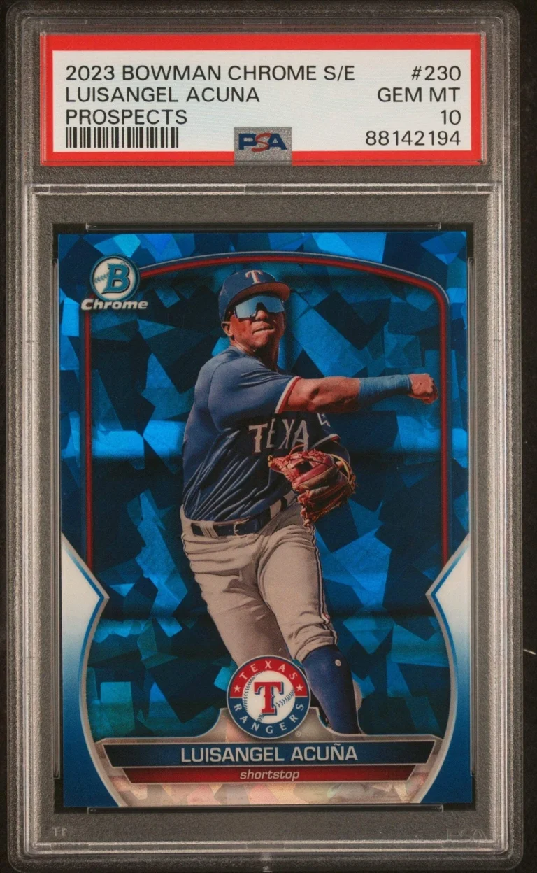 Graded 2023  Bowman Chrome S/E Luisangel Acuna #230 Pros RC Baseball Card PSA 10