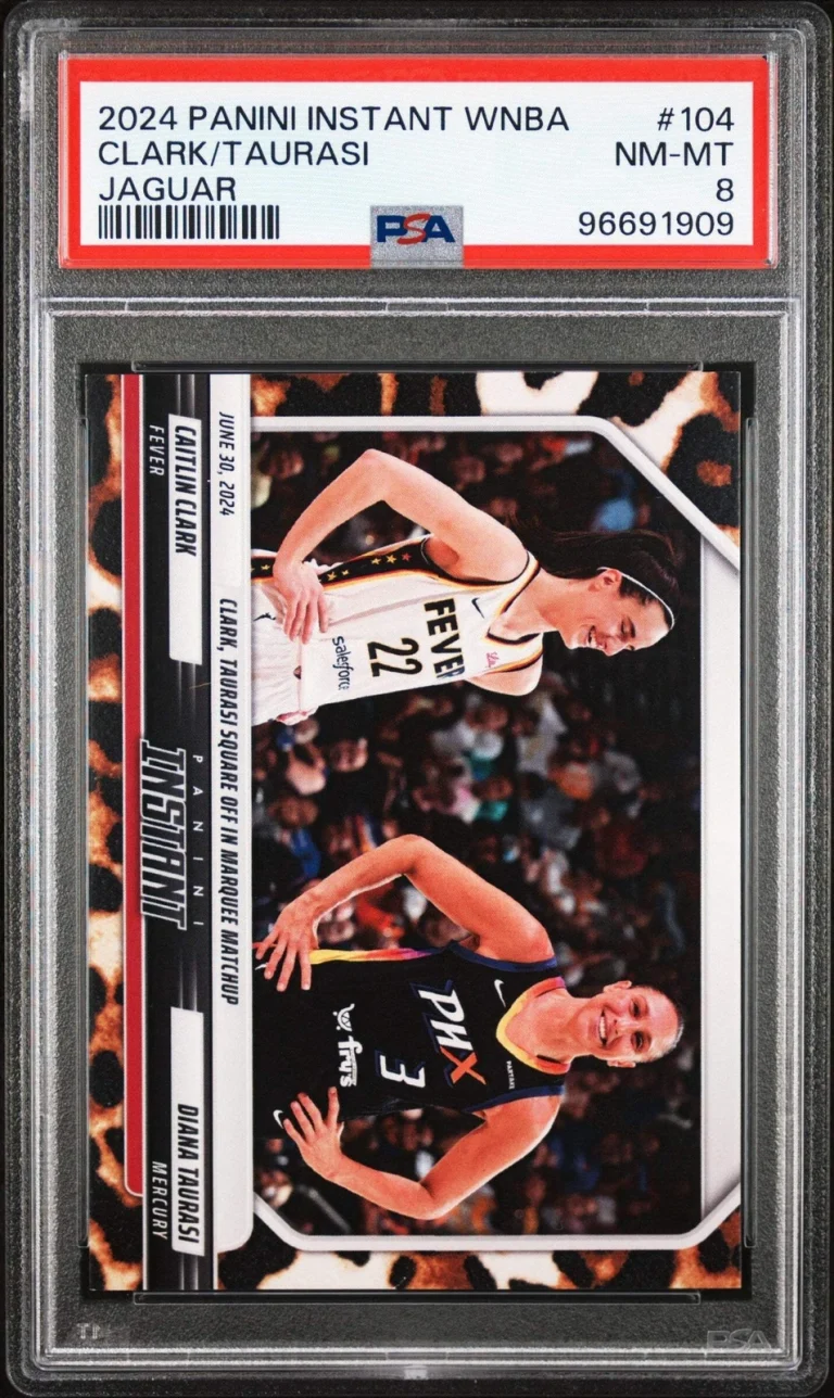 Graded 2024 Panini Instant Clark/Taurasi #104 Jaguar /10 Basketball Card PSA 8