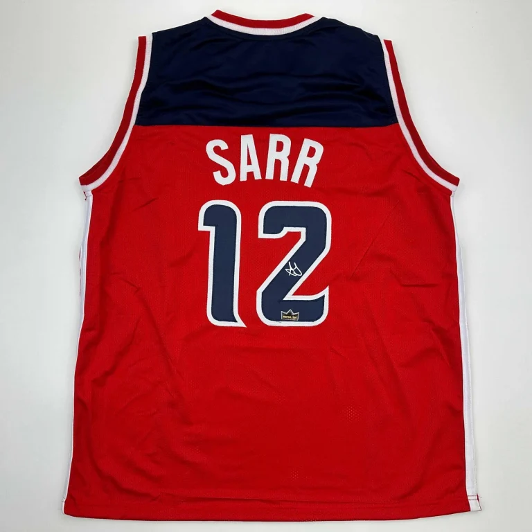 Facsimile Autographed Alexandre Sarr Washington Red Basketball Jersey Men's XL