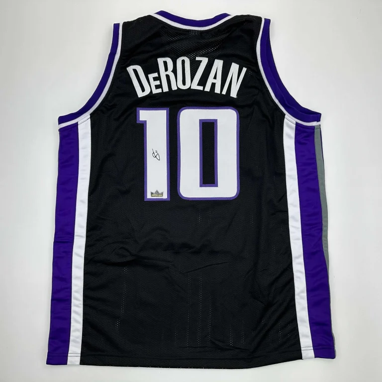 Facsimile Autographed DeMar DeRozan Sacramento Black Basketball Jersey Men's XL