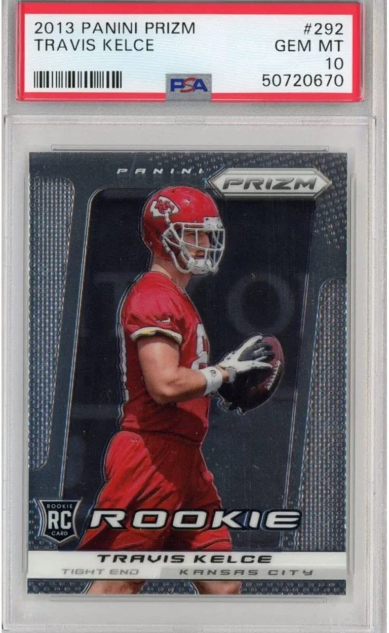 Graded 2013 Panini Prizm Travis Kelce #292 Rookie RC Football Card PSA 10 Gem Mi