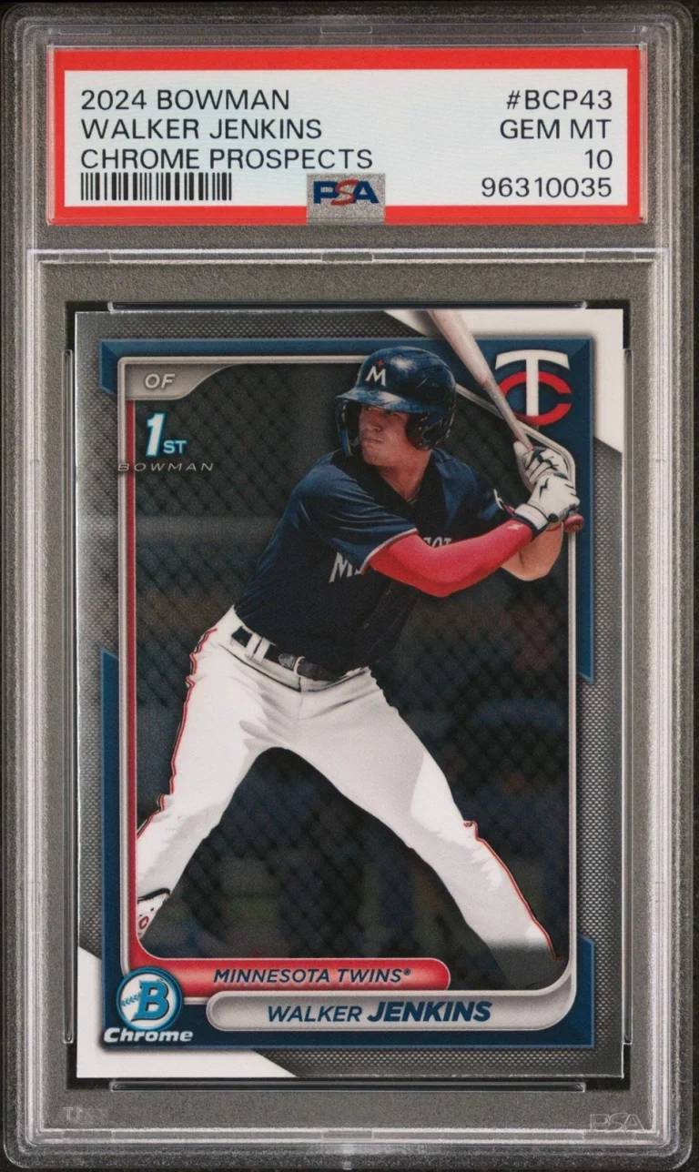 Graded 2024 Bowman Walker Jenkins #BCP43 Chrome Prospects Baseball Card PSA 10