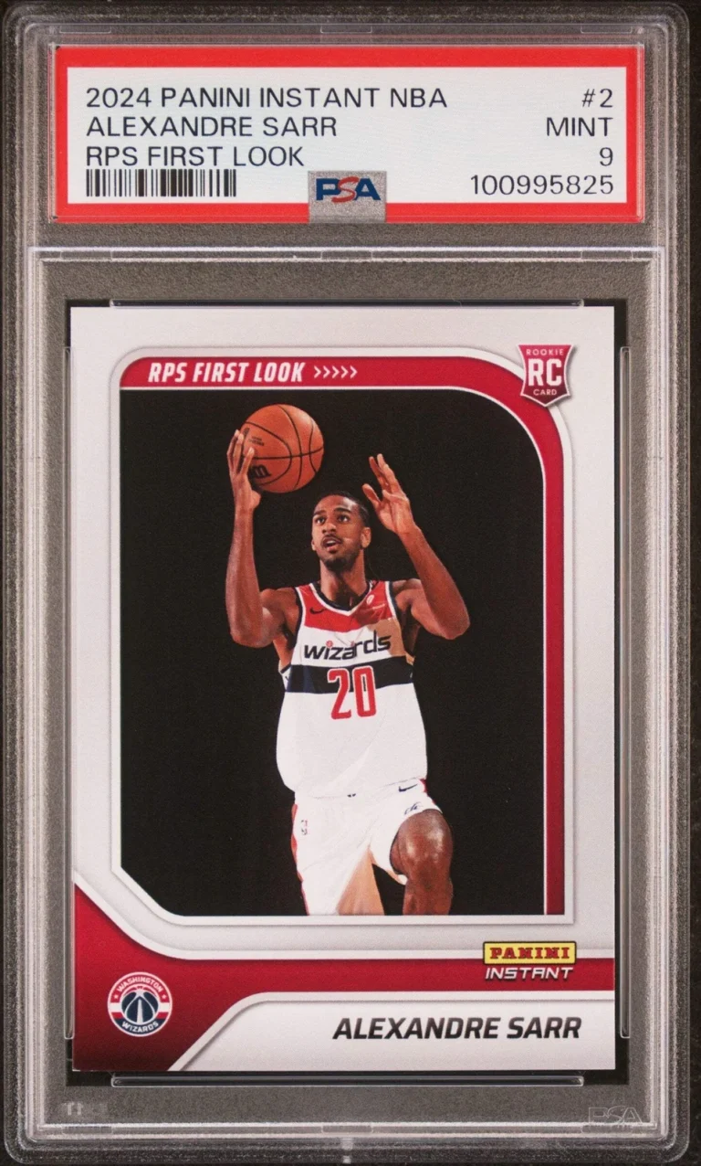 Graded 2024 Panini Instant Alexandre Sarr #2 RPS 1st Look  Basketball Card PSA 9
