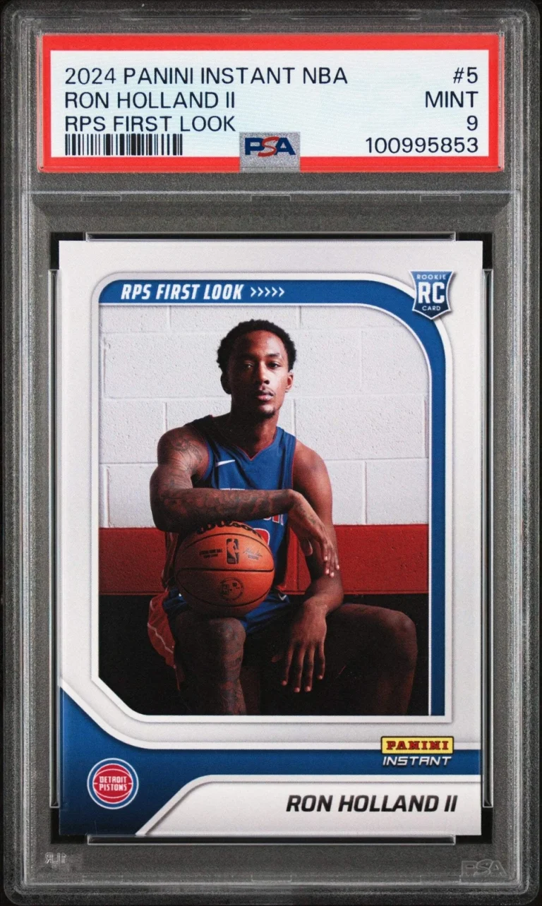 Graded 2024 Panini Instant Ron Holland II #5 RPS 1st Look Basketball Card PSA 9