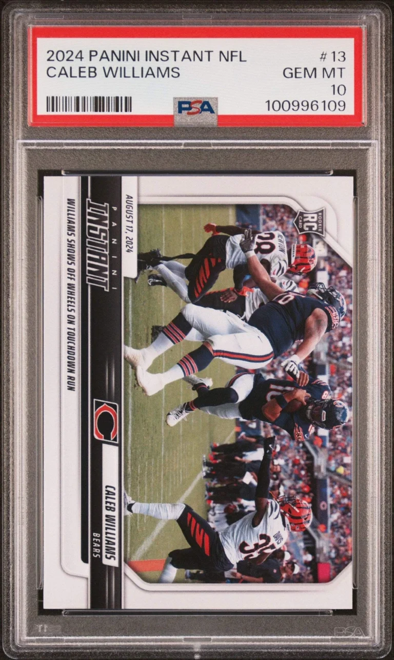 Graded 2024 Panini Instant NFL Caleb Williams #13 Rookie RC Football Card PSA 10