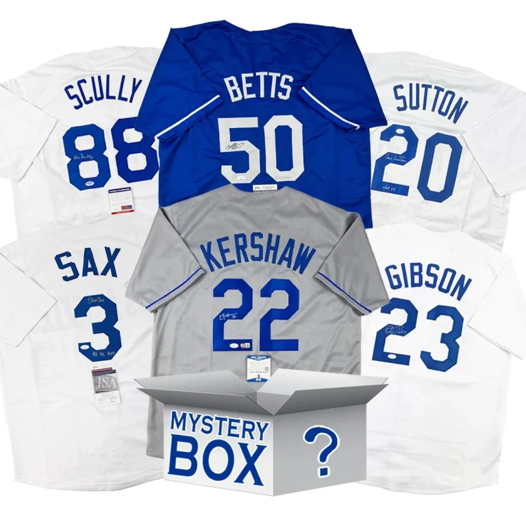 Autographed/Signed Los Angeles Baseball Jersey Mystery Box PSA JSA Beckett COA