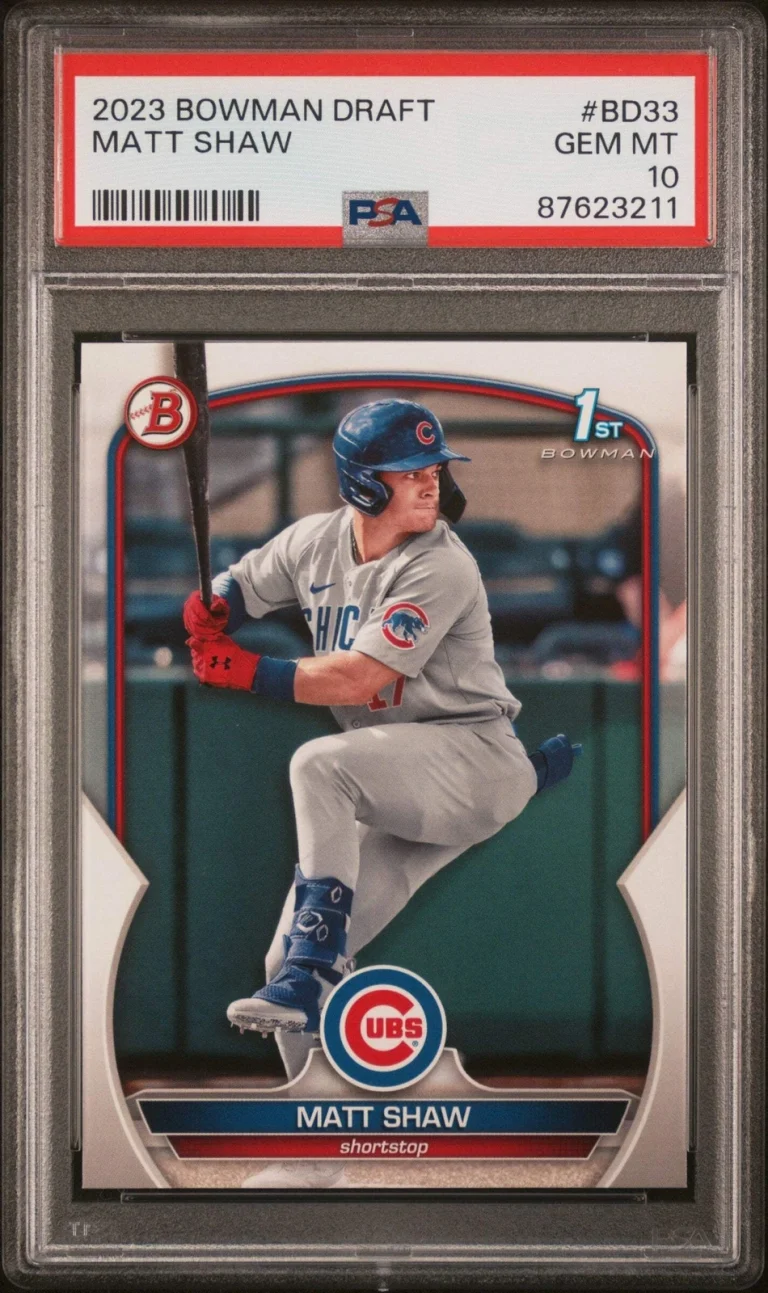 Graded 2023 Topps Bowman Draft Matt Shaw #BD33 Rookie RC Baseball Card PSA 10