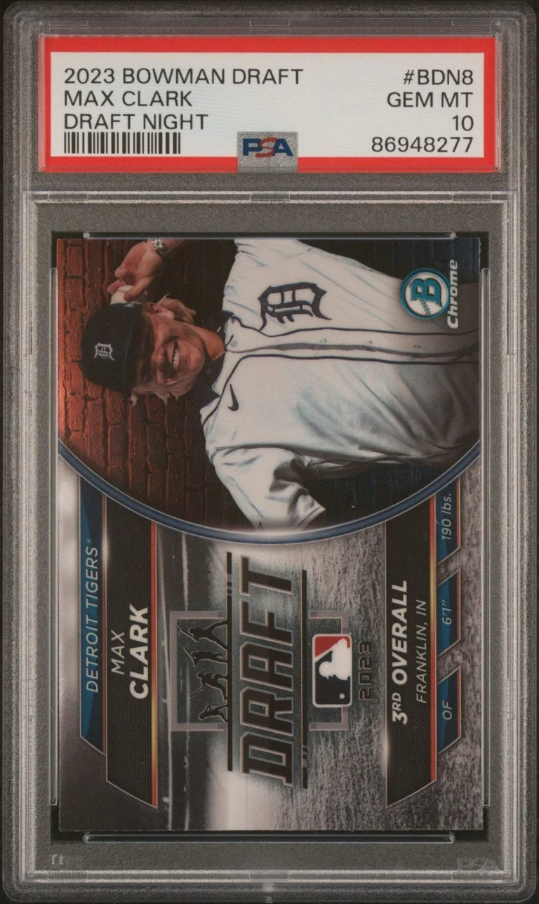 Graded 2023 Topps Bowman Draft Max Clark #BDN8 Draft Night Baseball Card PSA 10