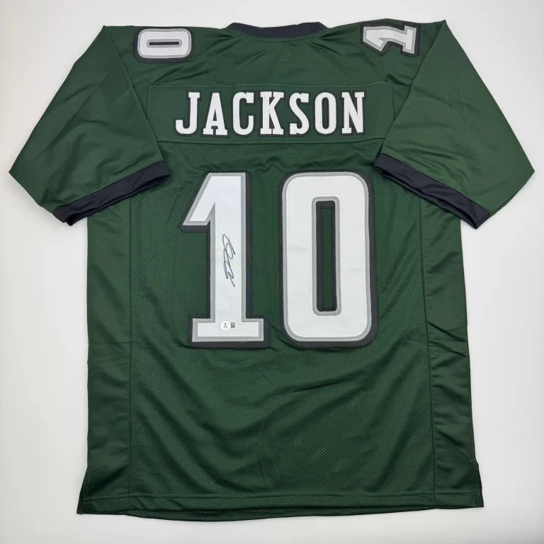 Autographed/Signed DESEAN JACKSON Philadelphia Green Football Jersey PSA/DNA COA