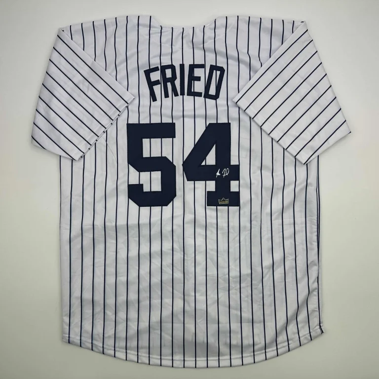 Facsimile Autographed Max Fried New York Pinstripe Reprint Jersey Size Men's XL