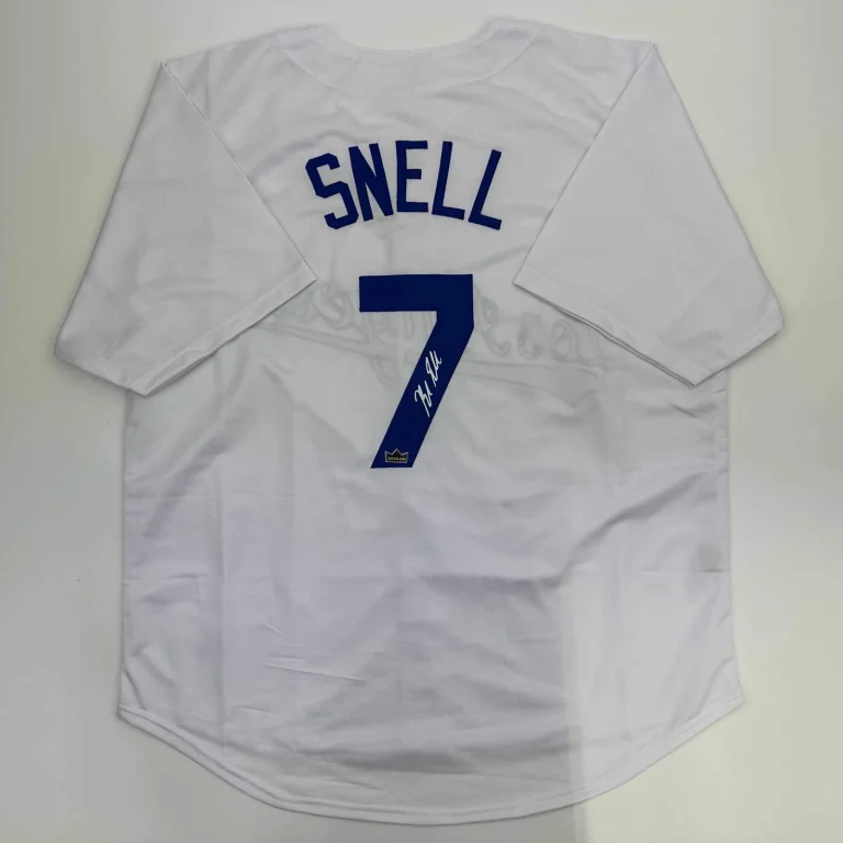 Facsimile Autographed Blake Snell Los Angeles LA White Reprint Jersey Men's XL