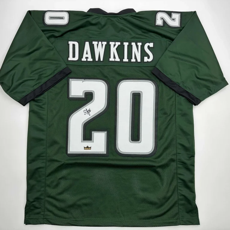 Facsimile Autographed Brian Dawkins Philadelphia Green Reprint Jersey Men's XL