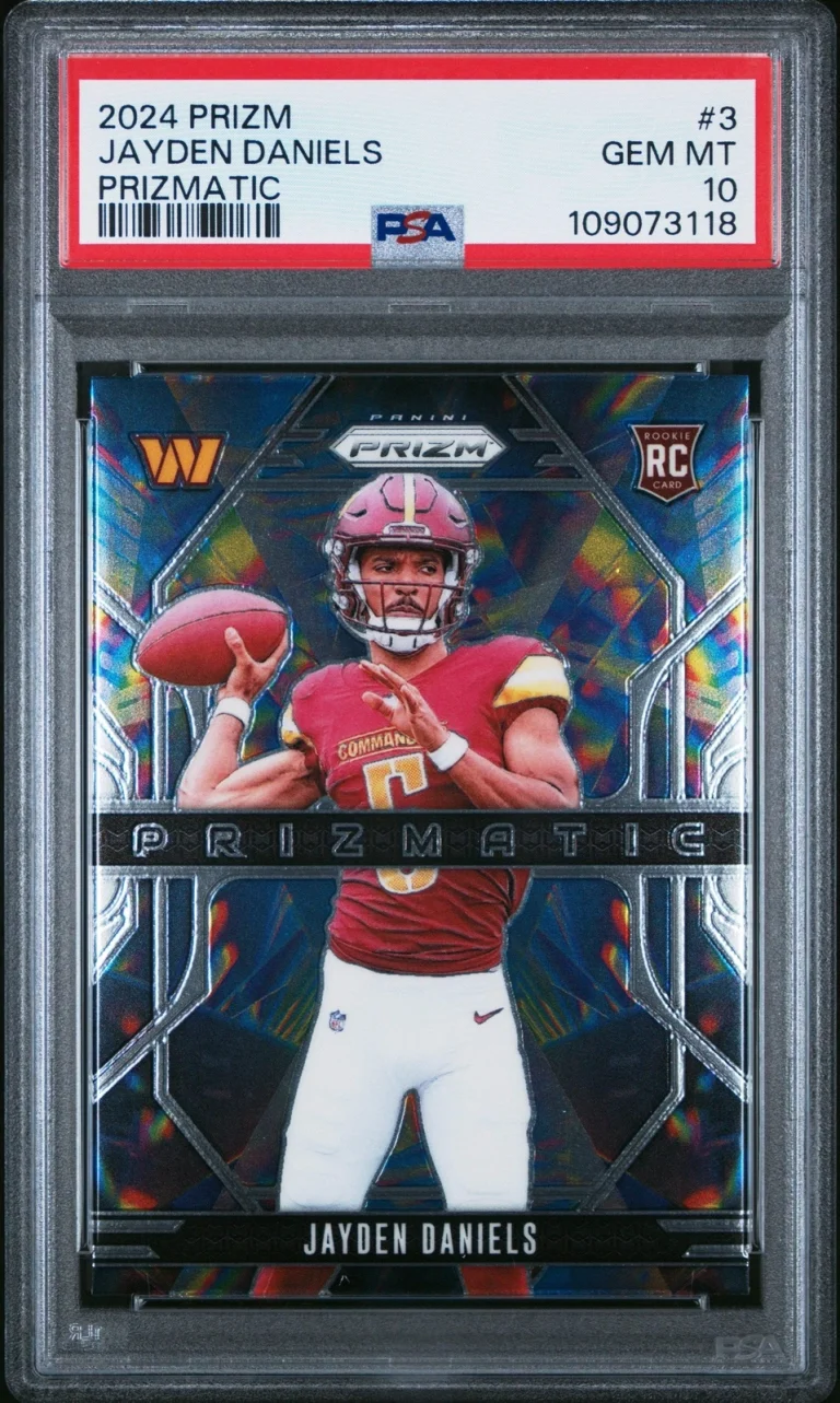 Graded 2024 Panini Prizm Jayden Daniels #3 Prizmatic Rookie Football Card PSA 10