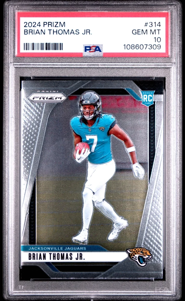 Graded 2024 Panini Prizm Brian Thomas Jr #314 Rookie RC Football Card PSA 10