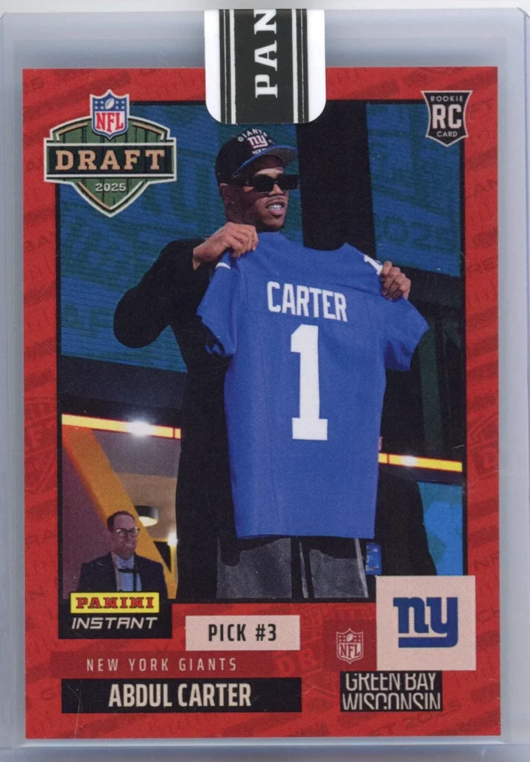 2025 Panini Instant NFL Abdul Carter #DN3 Draft Night Red /10 RC Football Card