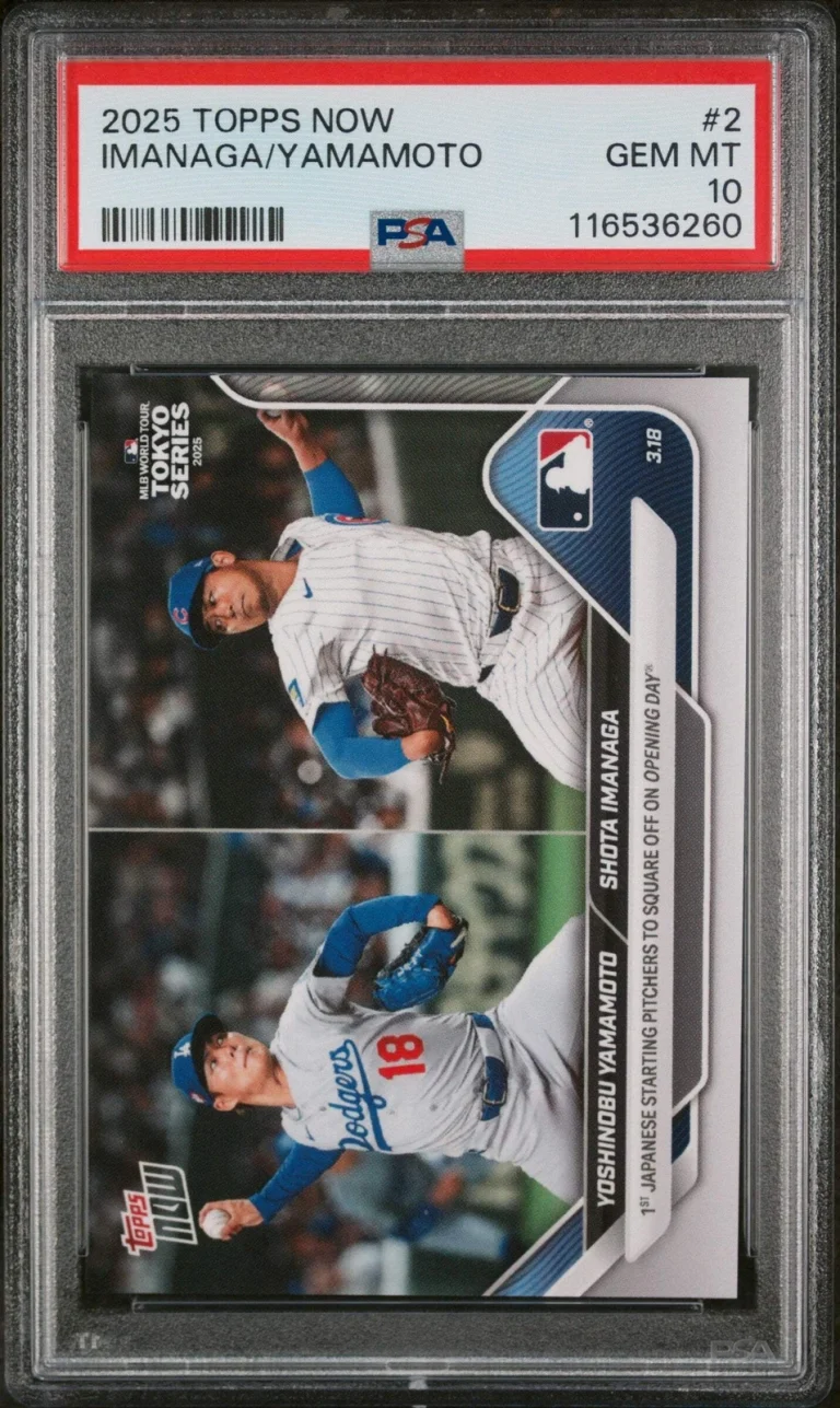 Graded 2025 Topps Now Yoshinobu Yamamoto/Shota Imanga #2 Baseball Card PSA 10