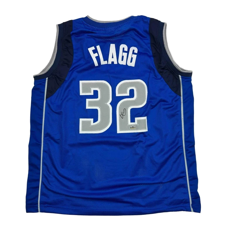 Facsimile Autographed Cooper Flagg Dallas Blue Reprint Auto Jersey Size Men's XL