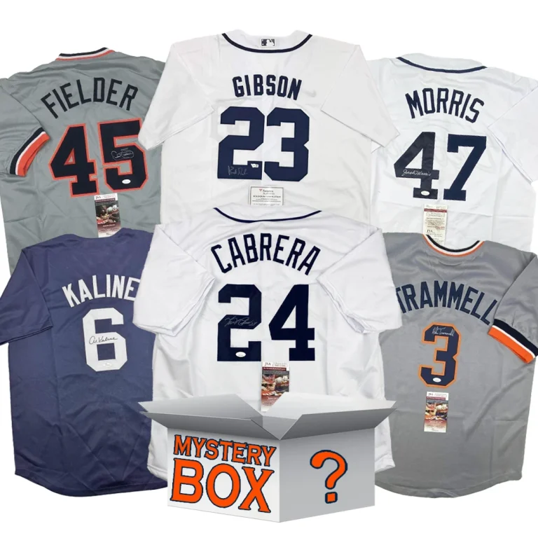 Autographed/Signed Detroit Baseball Jersey Mystery Box with PSA JSA Beckett COA