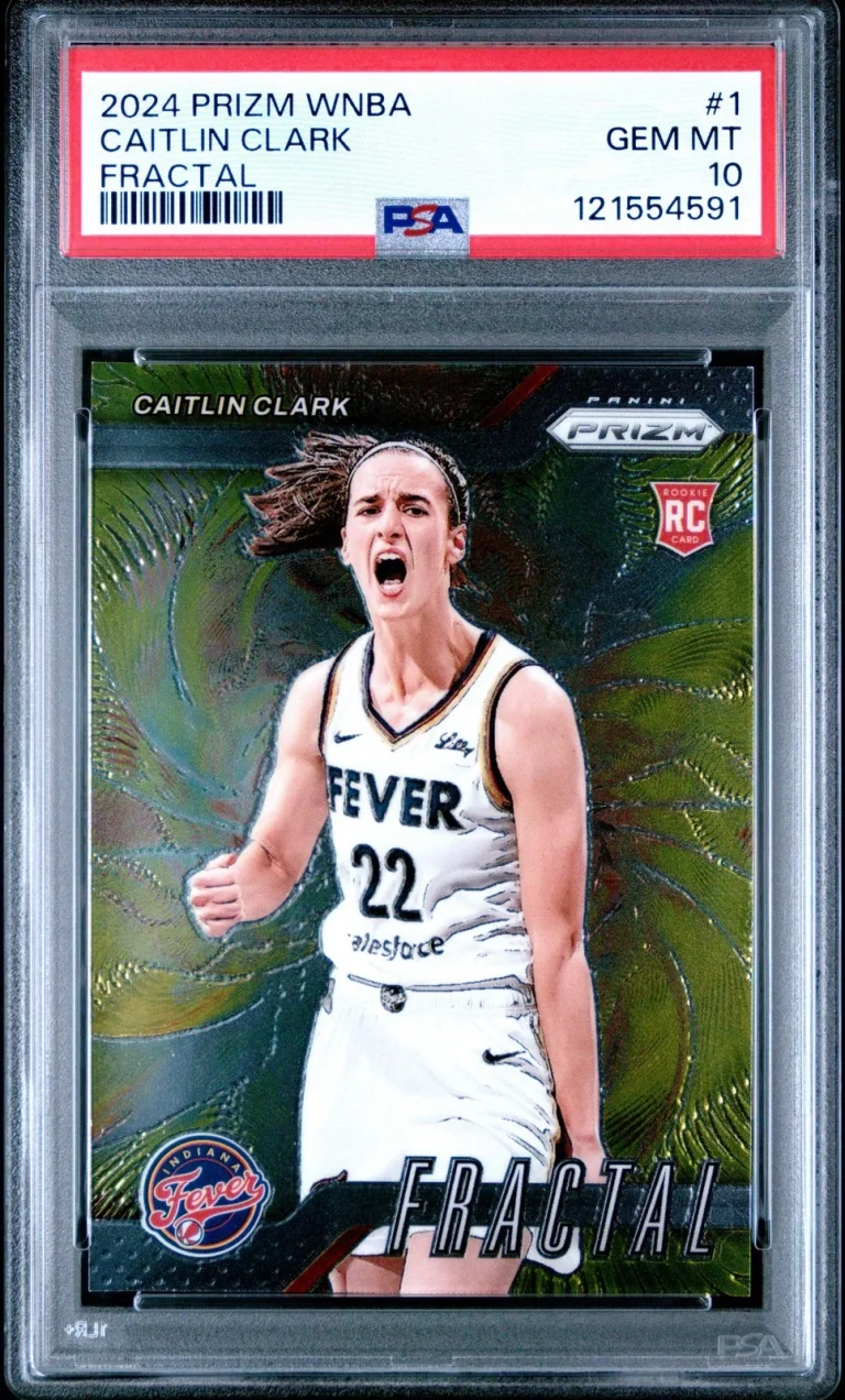 Graded 2024 Panini Prizm Caitlin Clark #1 Fractal Rookie RC Card PSA 10 Gem Mint