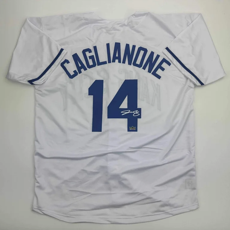 Facsimile Autographed Jac Caglianone Kansas City White Reprint Jersey Men's XL