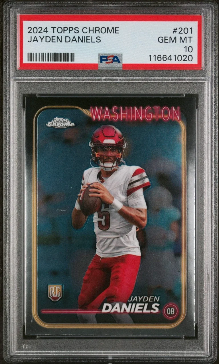 Graded 2024 Topps Chrome Jayden Daniels #TEN Rookie RC Football Card PSA 10