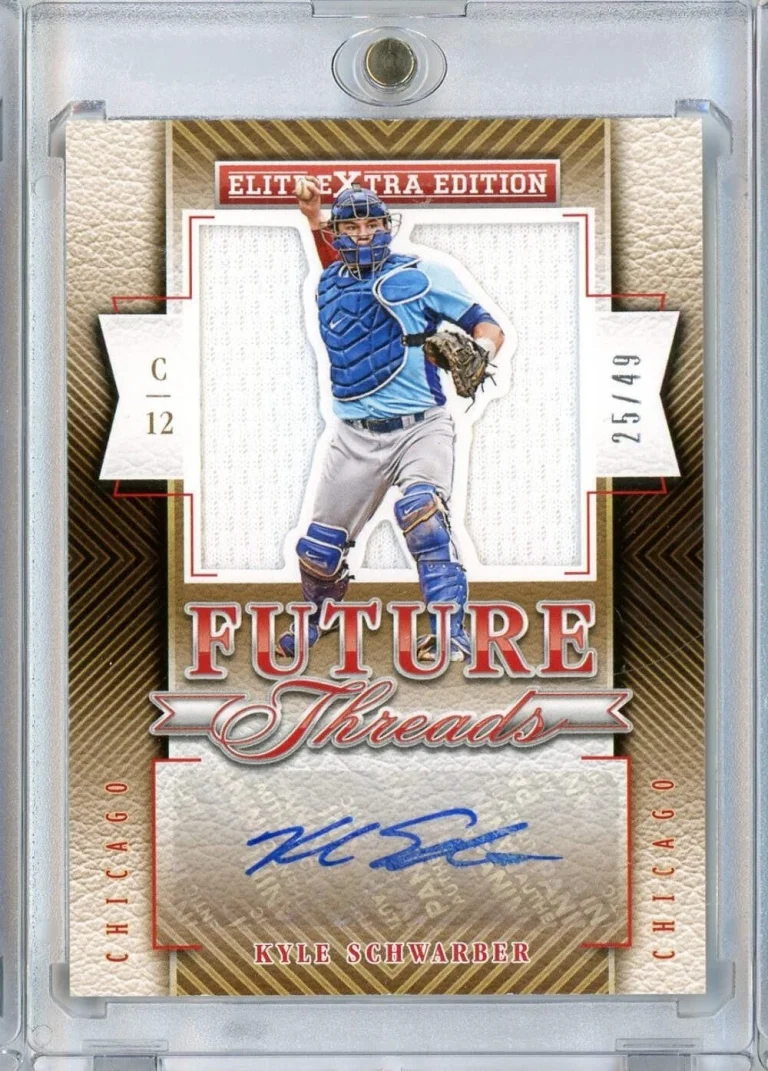 2015 Panini Elite Kyle Schwarber #2 /49 Future Threads Silhouette RPA RC