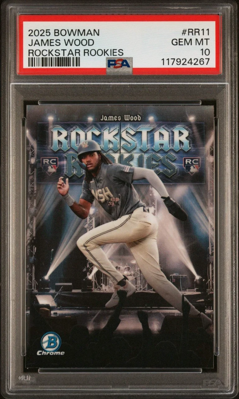 Graded 2025 Topps Bowman James Wood #RR11 Rockstar Rookies Baseball Card PSA 10
