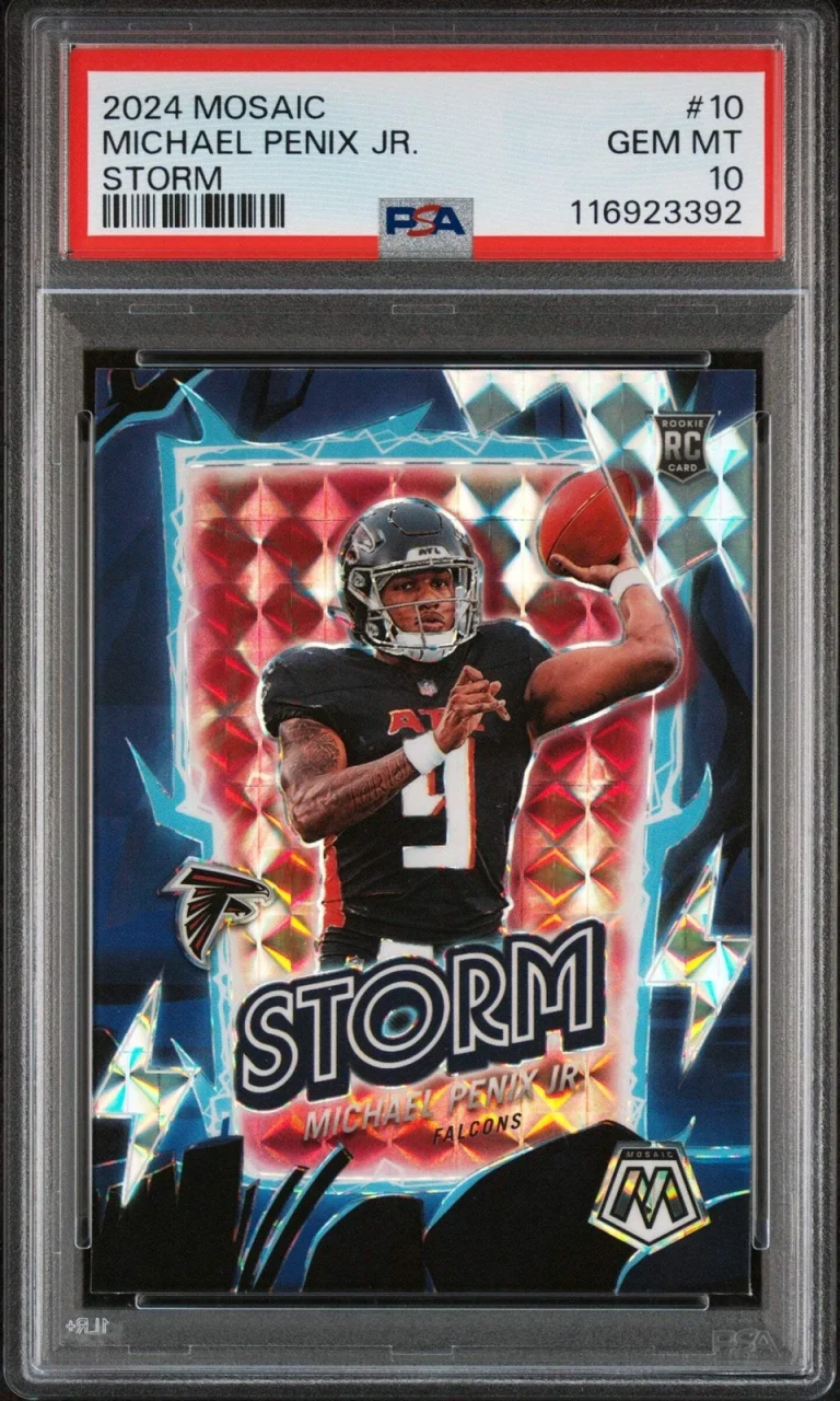 Graded 2024 Panini Mosaic Michael Penix Jr #10 Storm Rookie Football Card PSA 10