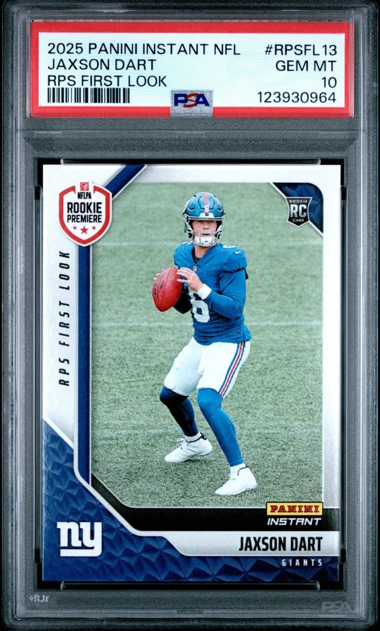 Graded 2025 Panini Jaxson Dart #RPSFL13 RPS First Look RC Football Card PSA 10