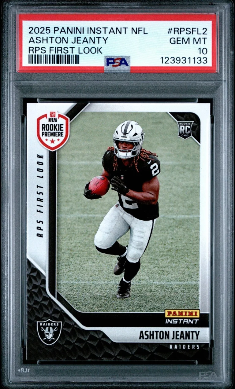 Graded 2025 Panini Ashton Jeanty #RPSFL2 RPS First Look RC Football Card PSA 10