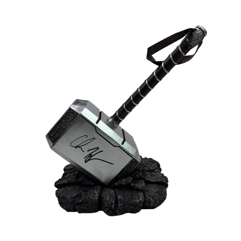 Autographed/Signed Chris Hemsworth Thor Mjolnir 17
