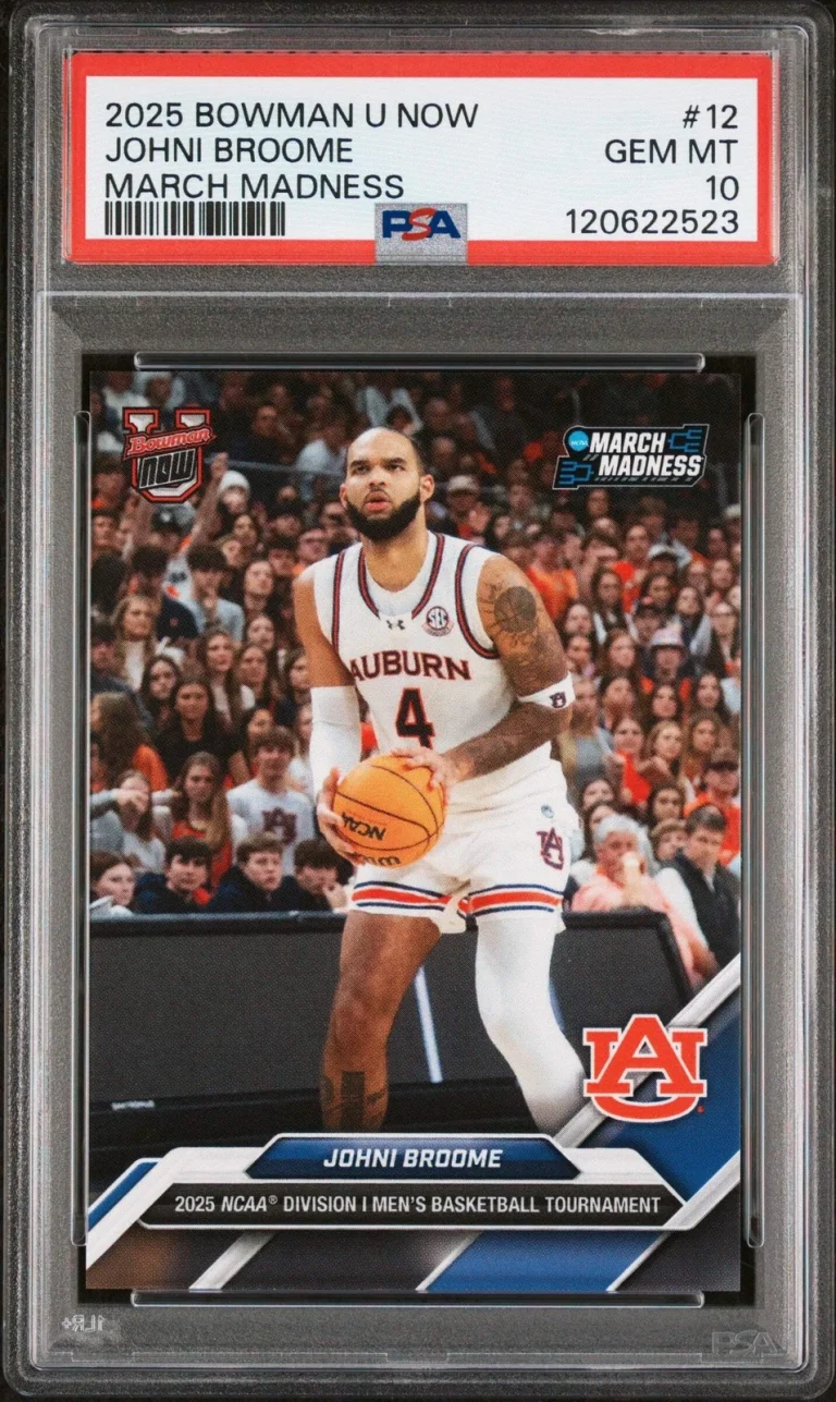 Graded 2025 Bowman U Now Johni Broome #12 March Madness Basketball Card PSA 10