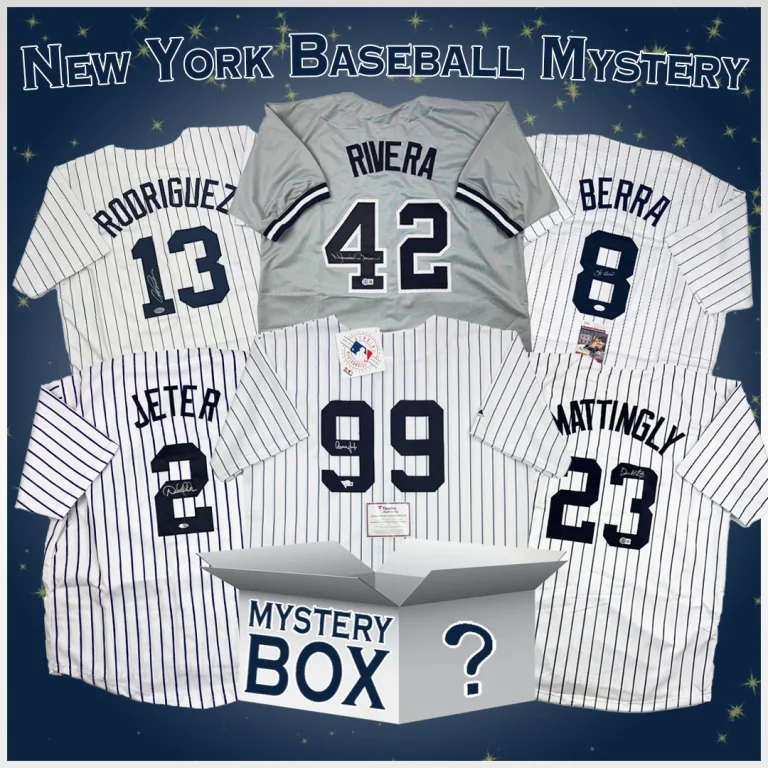 Autographed/Signed New York Baseball Jersey Mystery Box PSA JSA or Beckett COA